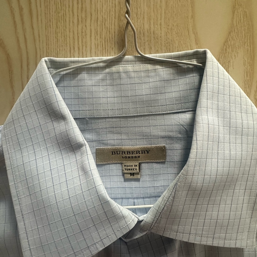 Burberry Sky Blue Striped Dress Shirt - Picture 2 of 3